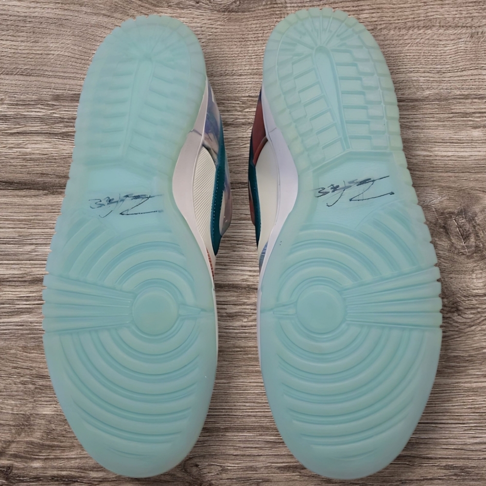 Nike SB Dunk Low x Futura Laboratories Bleached Aqua - Size 13 (No Box) - Picture 6 of 7